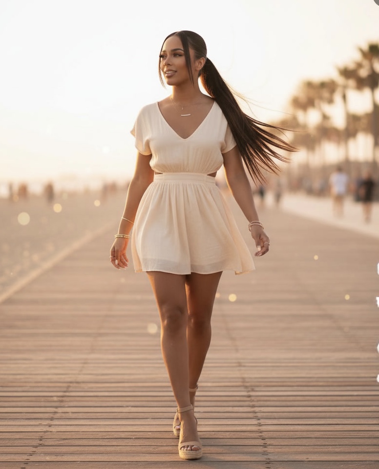 AI-generated boardwalk lifestyle image