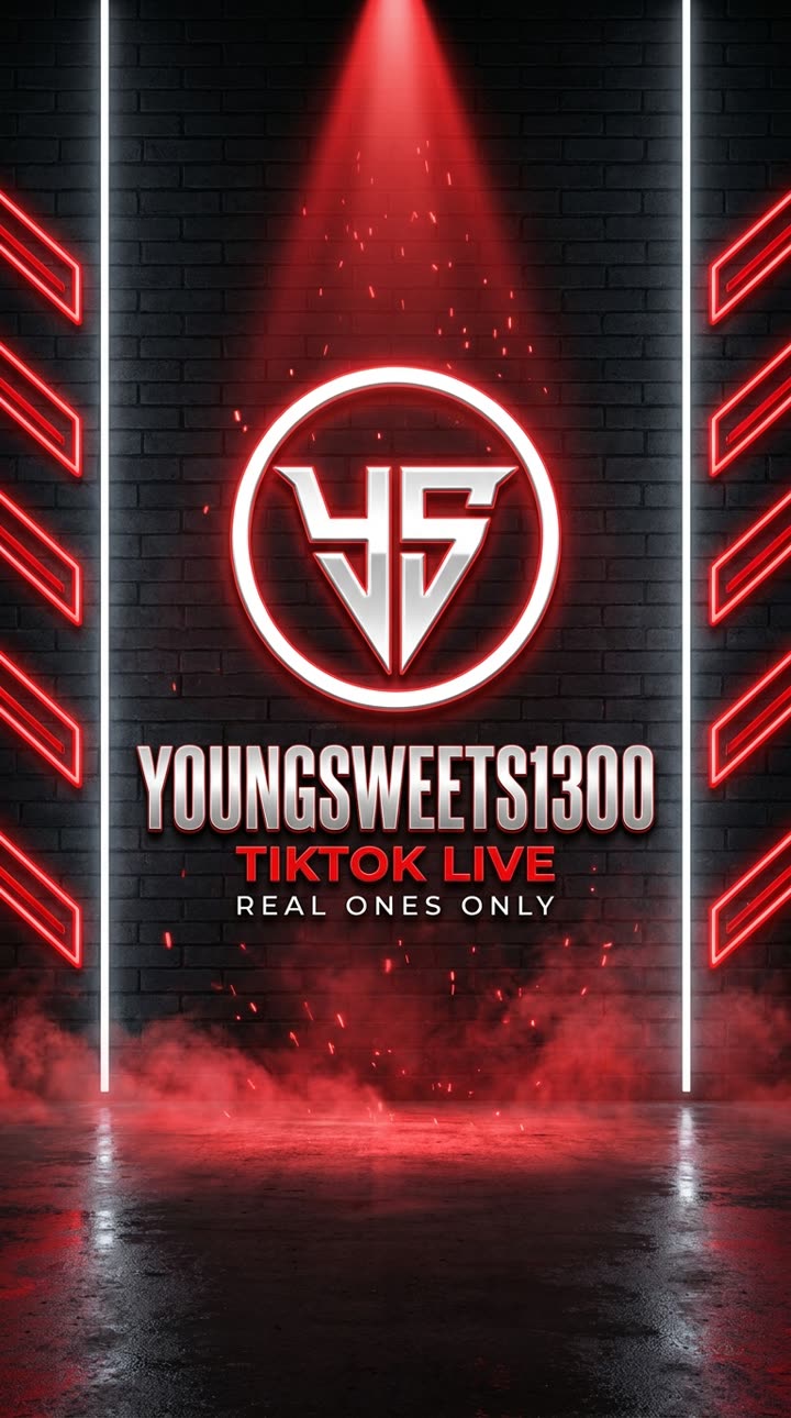 YoungSweets1300 TikTok Live neon backdrop
